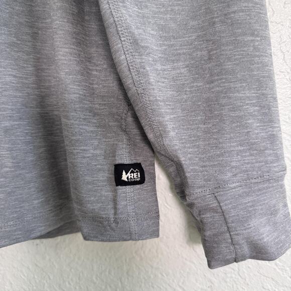 REI Active Pursuits Shirt Mens Medium Long Sleeve UPF 50 Thumbholes Gray NEW - Picture 8 of 12